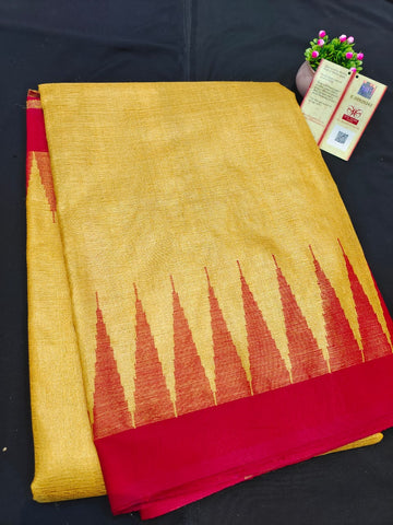 Pure Tussar Silk print saree