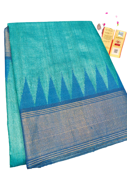 Pure Tussar Silk print saree