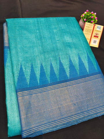 Pure Tussar Silk print saree