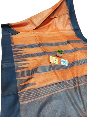 Pure Tussar Silk print saree