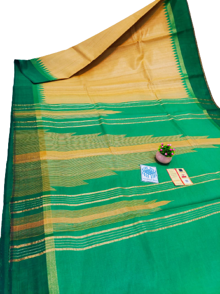 Pure Tussar Silk print saree