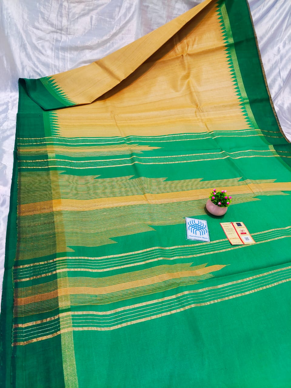 Pure Tussar Silk print saree