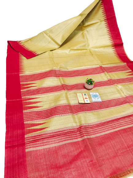 Pure Tussar Silk print saree