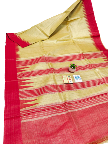 Pure Tussar Silk print saree