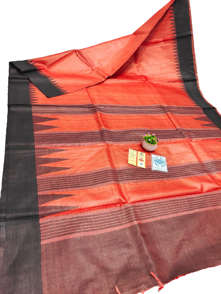 Pure Tussar Silk print saree