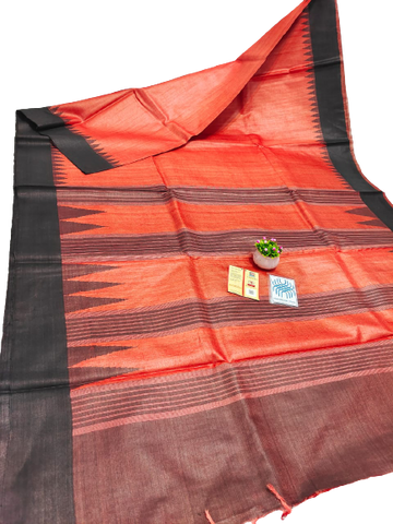 Pure Tussar Silk print saree