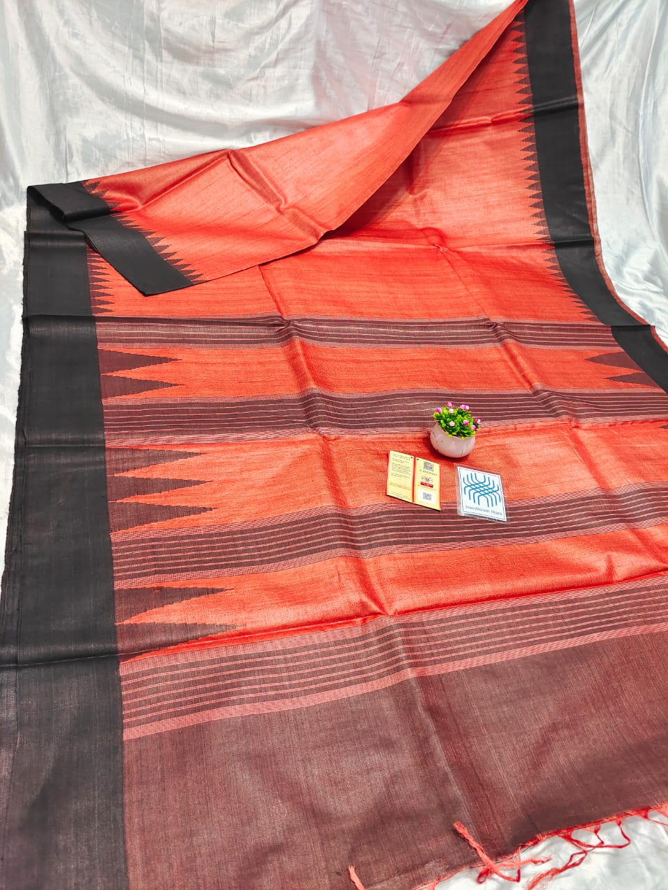 Pure Tussar Silk print saree