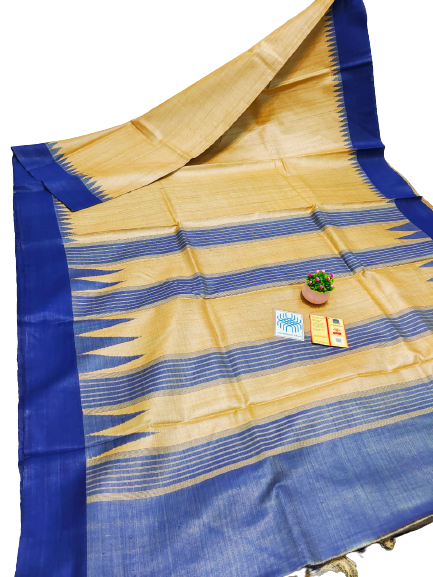 Pure Tussar Silk print saree