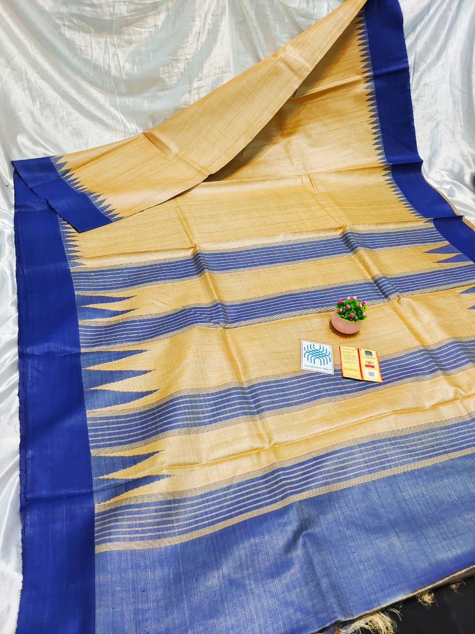 Pure Tussar Silk print saree