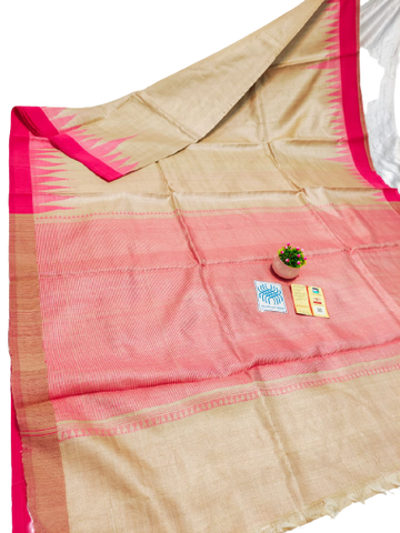 Pure Tussar Silk print saree