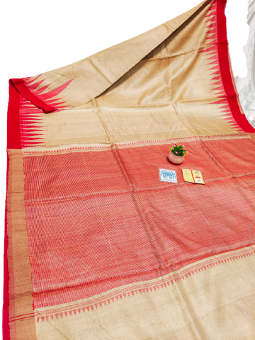 Pure Tussar Silk print saree