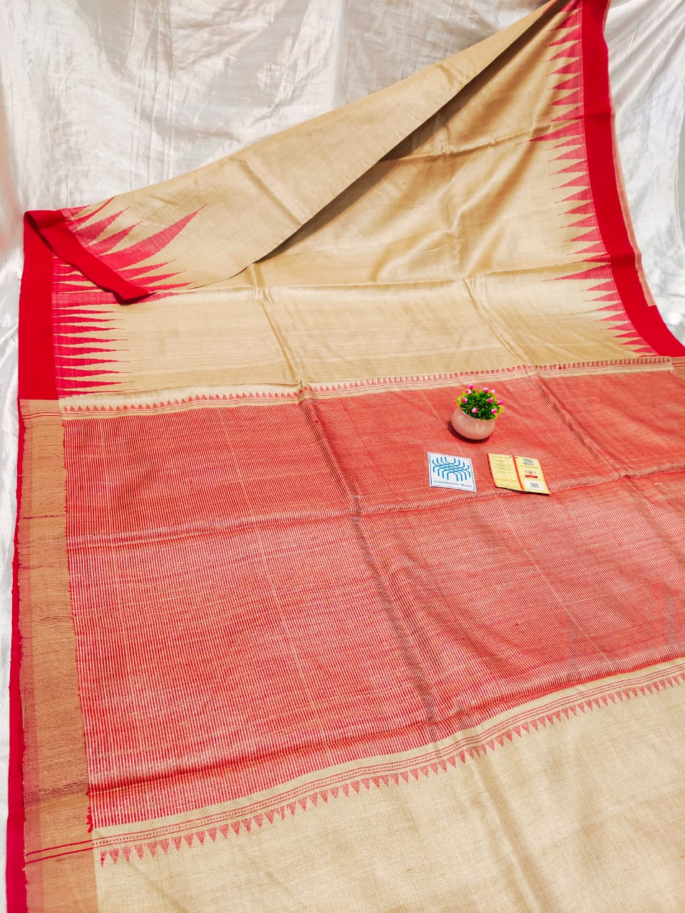 Pure Tussar Silk print saree