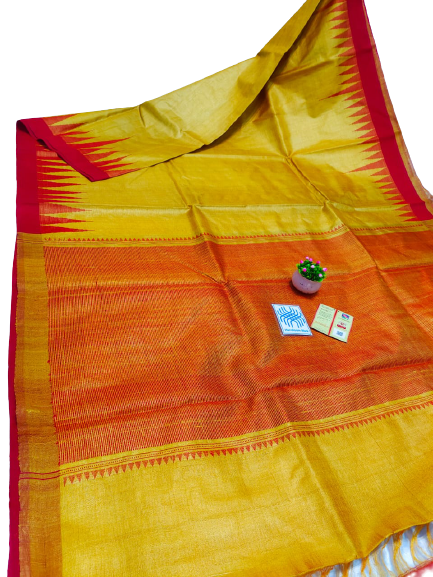 Pure Tussar Silk print saree