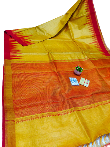 Pure Tussar Silk print saree