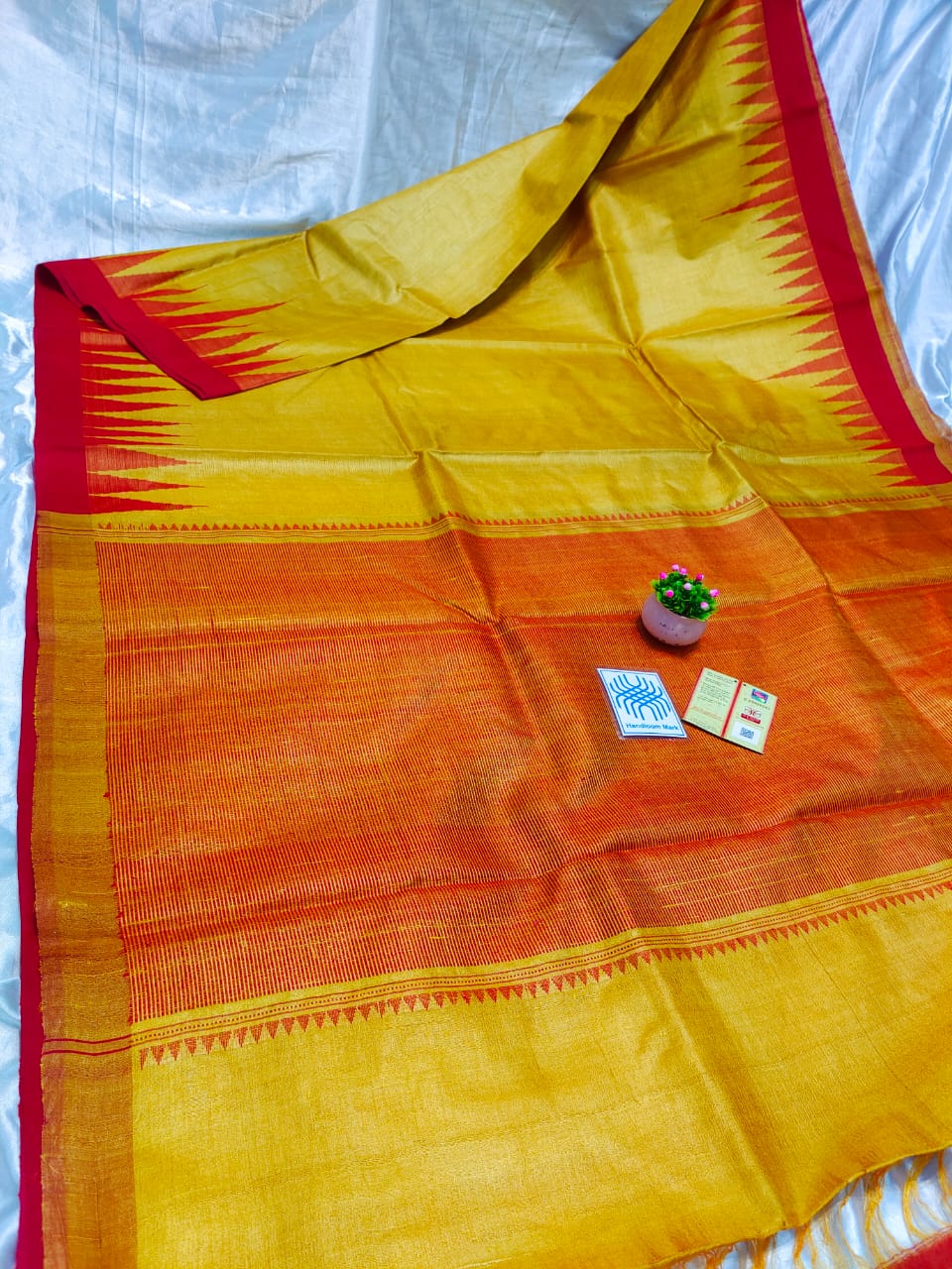 Pure Tussar Silk print saree