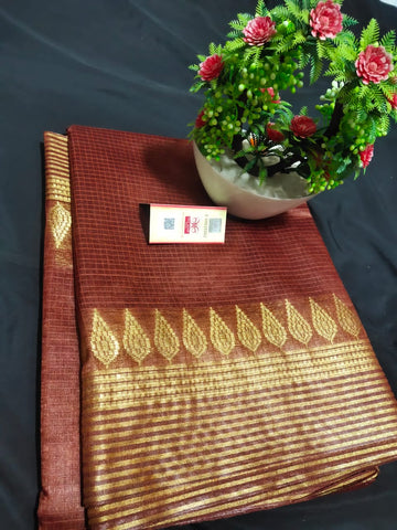 Pure Silk Linen Saree SILK ZONE