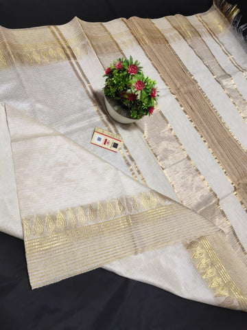 Pure Silk Linen Saree SILK ZONE