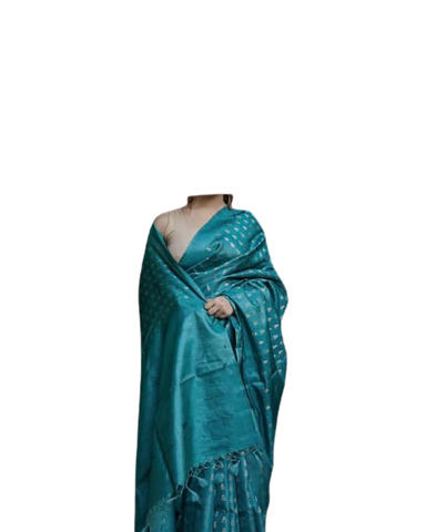 Pure Tussar Silk print saree