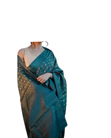 Pure Tussar Silk print saree