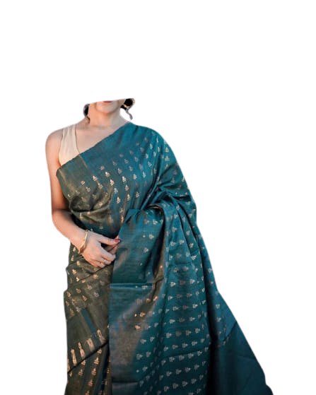 Pure Tussar Silk print saree