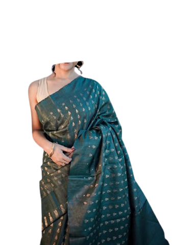 Pure Tussar Silk print saree