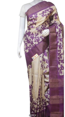 Pure Tussar Silk print saree