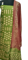 Cotton dupion batik print suit SILK ZONE