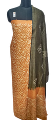 Cotton dupion batik print suit SILK ZONE