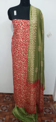 Cotton dupion batik print suit SILK ZONE