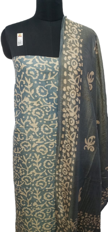 Cotton dupion batik print suit SILK ZONE