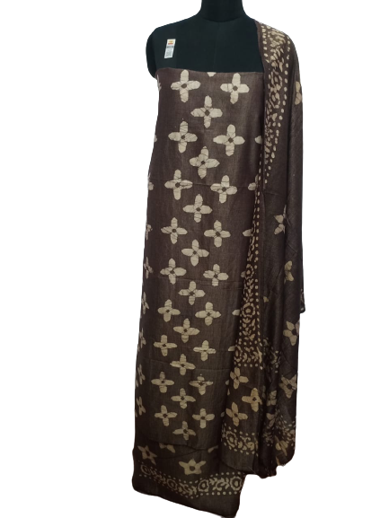 Cotton dupion batik print suit SILK ZONE