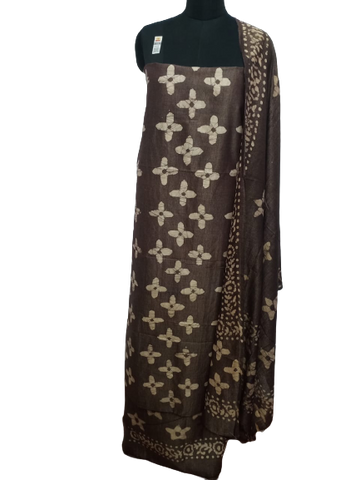 Cotton dupion batik print suit SILK ZONE