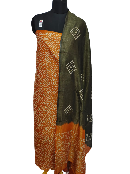 Cotton dupion batik print suit SILK ZONE