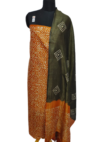 Cotton dupion batik print suit SILK ZONE