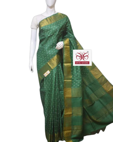 Pure Tussar Silk print saree