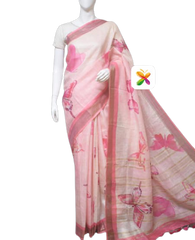PURE LINEN DIGITAL PRINT SAREE SILK ZONE