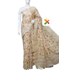 PURE LINEN DIGITAL PRINT SAREE SILK ZONE