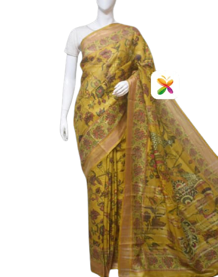 PURE LINEN DIGITAL PRINT SAREE SILK ZONE