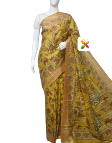 PURE LINEN DIGITAL PRINT SAREE SILK ZONE