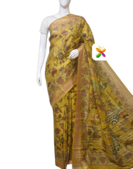 PURE LINEN DIGITAL PRINT SAREE SILK ZONE