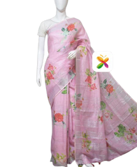 PURE LINEN DIGITAL PRINT SAREE SILK ZONE