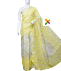 PURE LINEN DIGITAL PRINT SAREE SILK ZONE