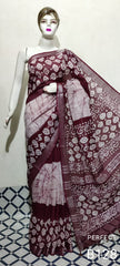 Cotton linen batik print saree Husain