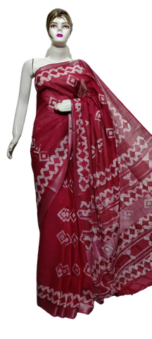 Cotton linen batik print saree Husain