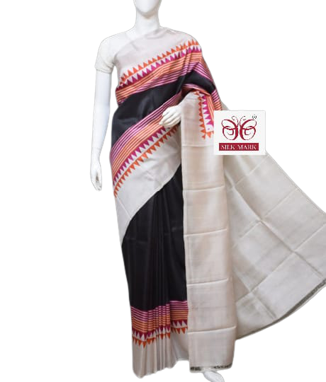 Pure Tussar Silk print saree