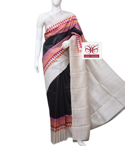 Pure Tussar Silk print saree