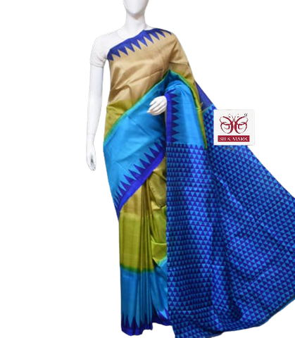 Pure Tussar Silk print saree