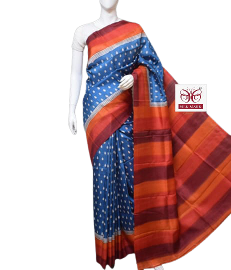 Pure Tussar Silk print saree