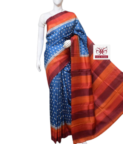 Pure Tussar Silk print saree