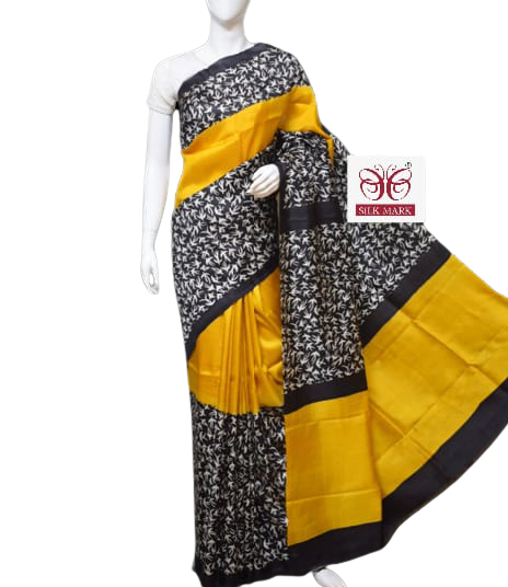 Pure Tussar Silk print saree